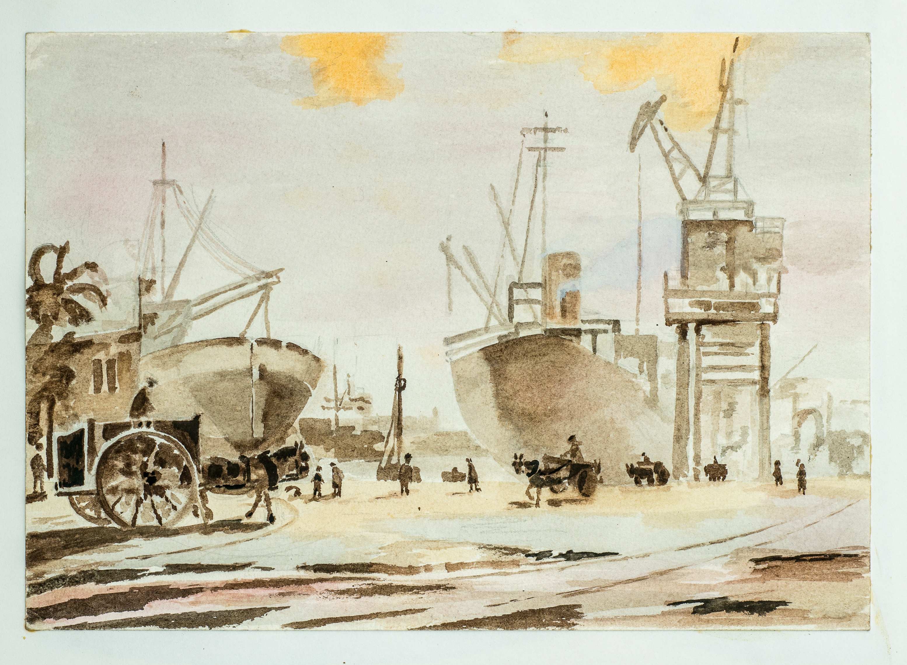 Dockside, Hull — painting by Chris Brock