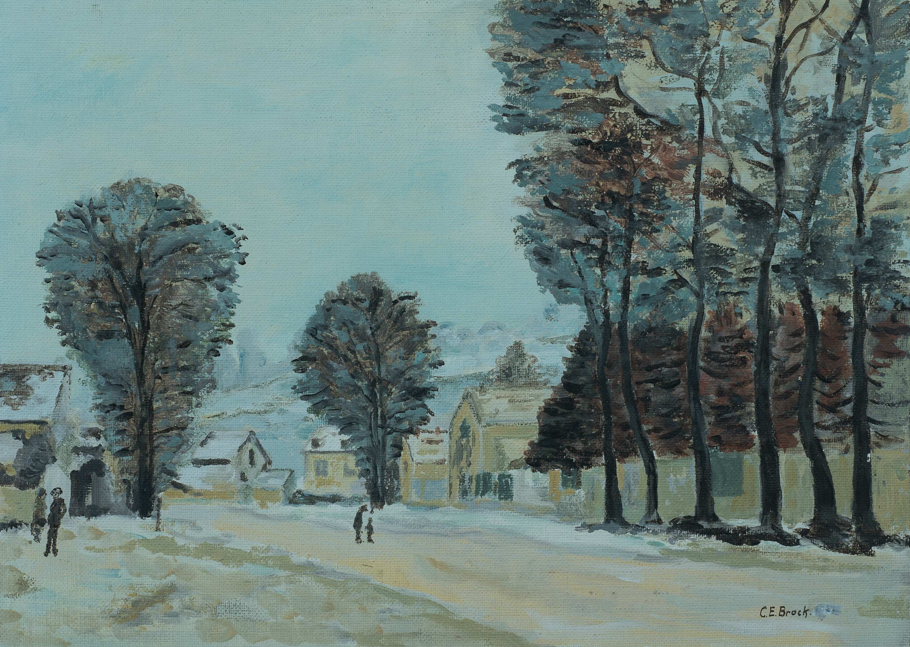 Snow at Louvenciennes, 1874, after Alfred Sisley — painting by Chris Brock