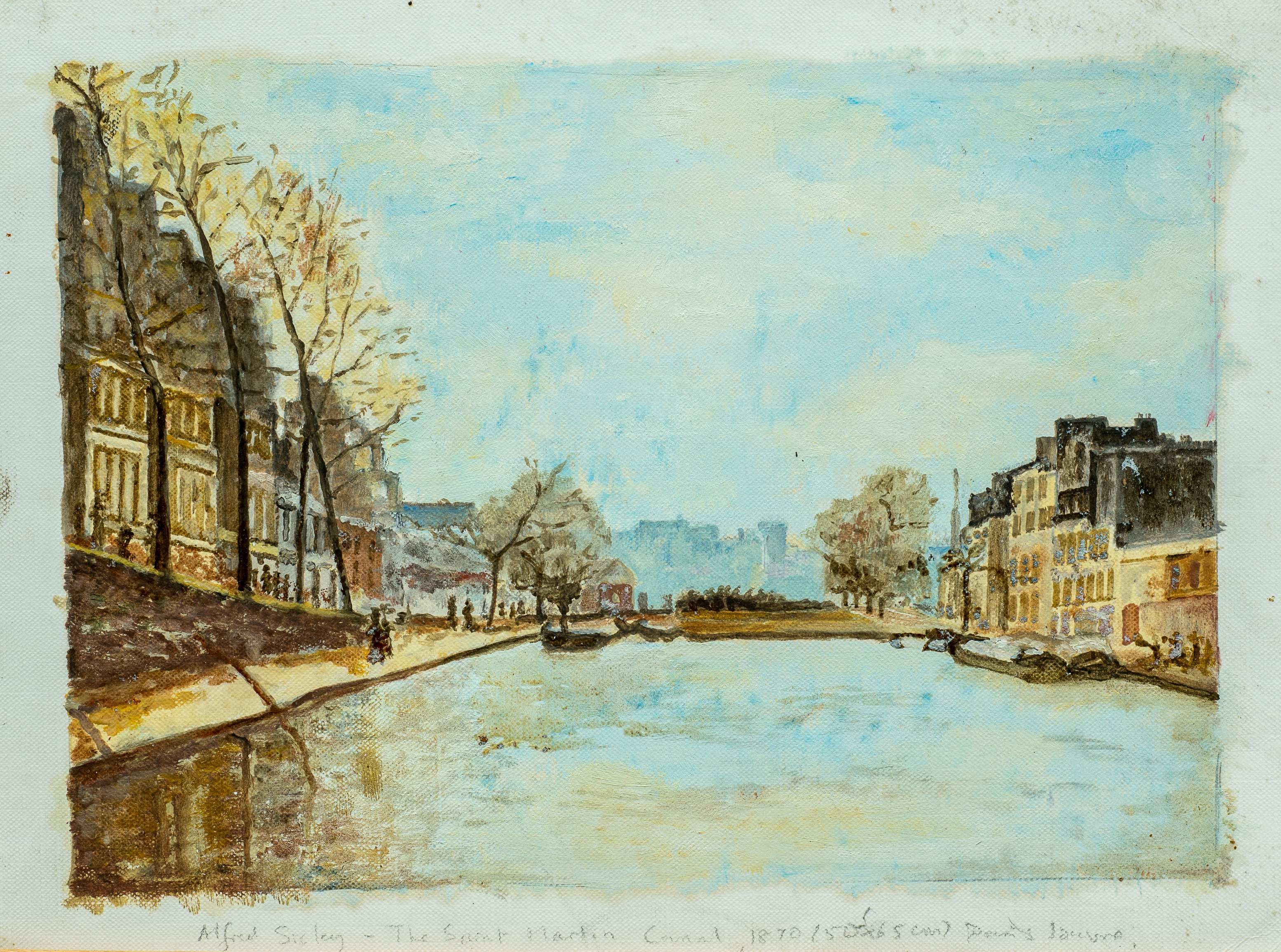 The Saint Martin Canal, 1870, after Alfred Sisley — painting by Chris Brock