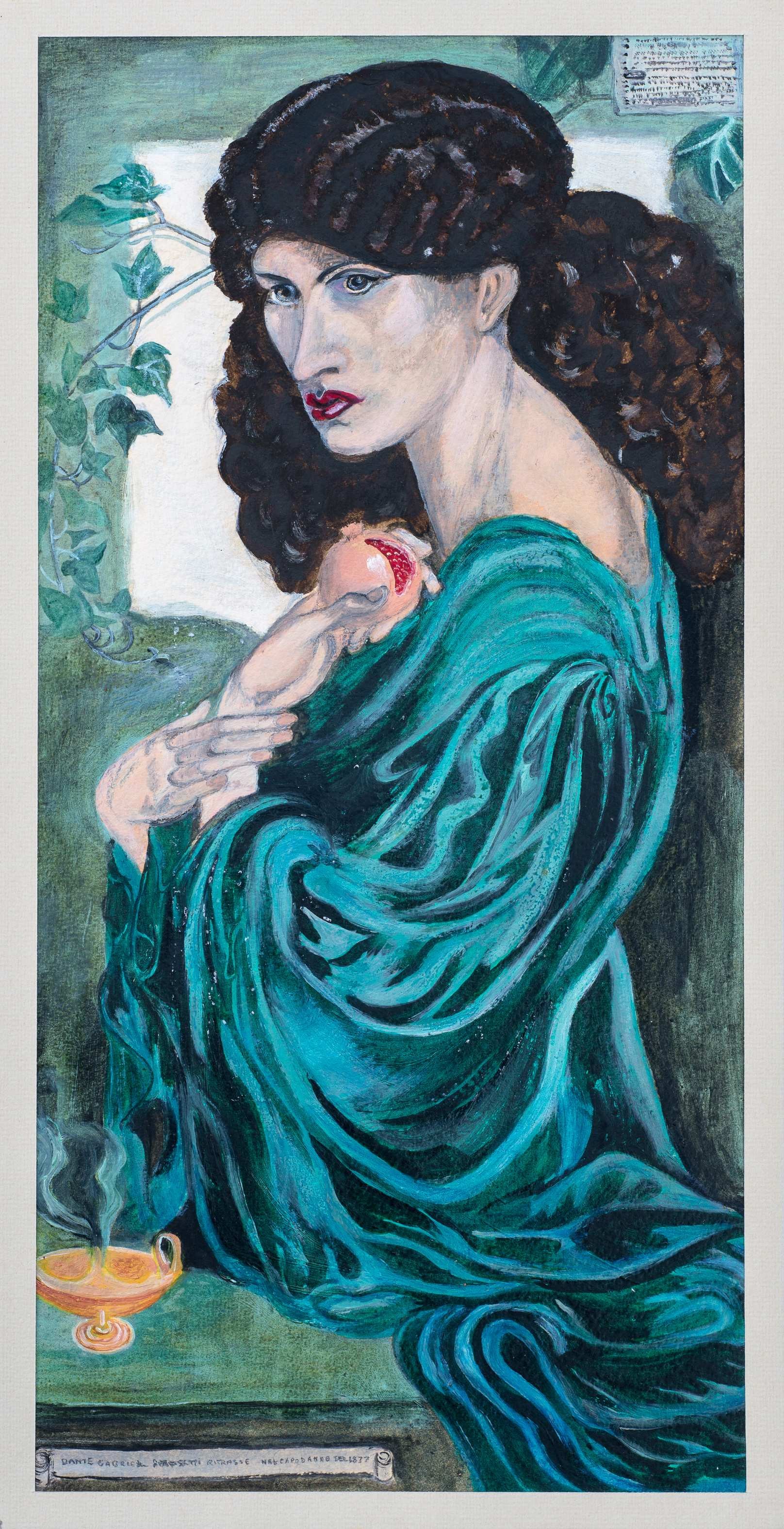 Proserpine, after Dante Gabriel Rossetti — painting by Chris Brock