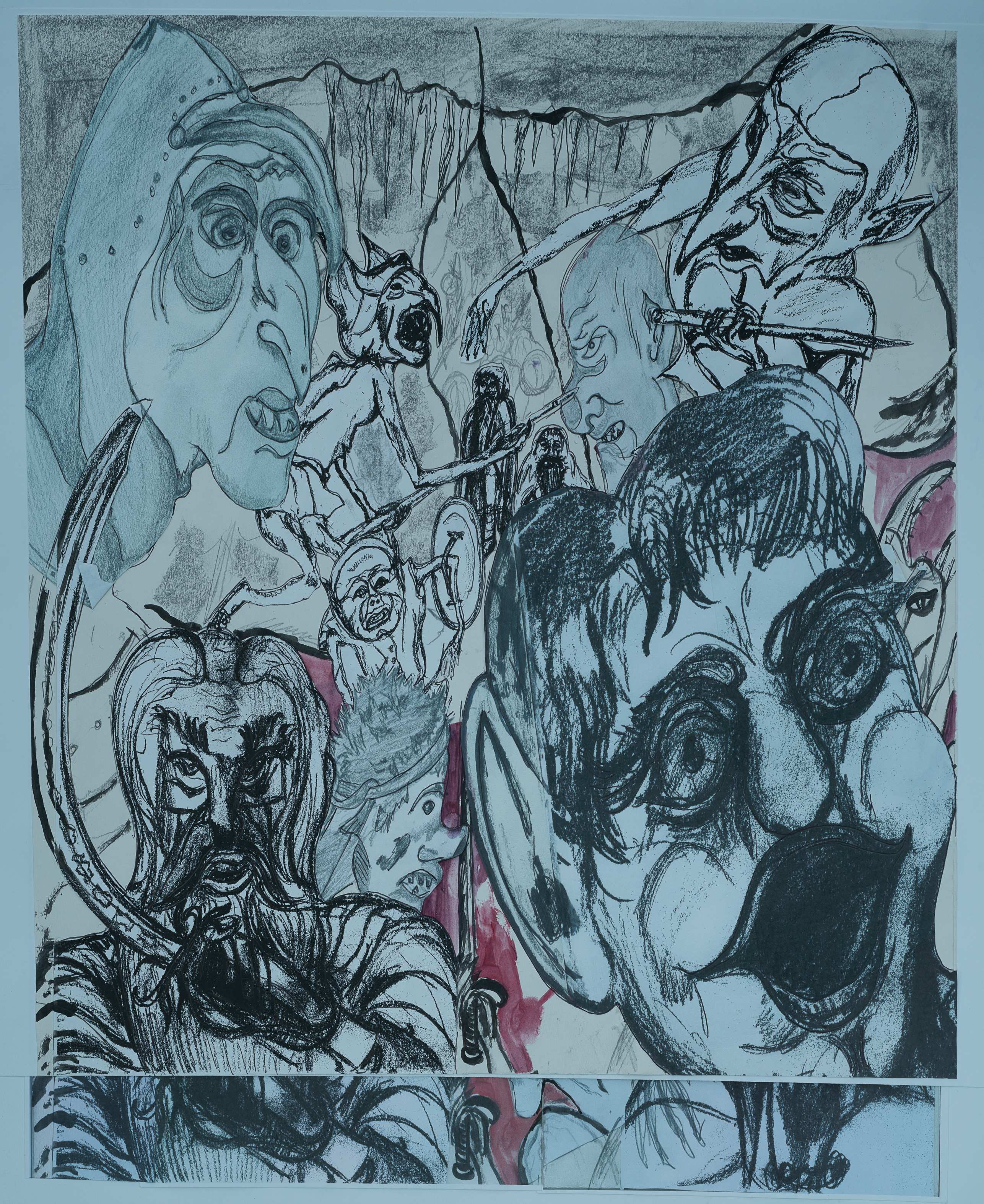 Preparatory sketch to illustrate 'The Hobbit' by J.R.R. Tolkien — painting by Chris Brock