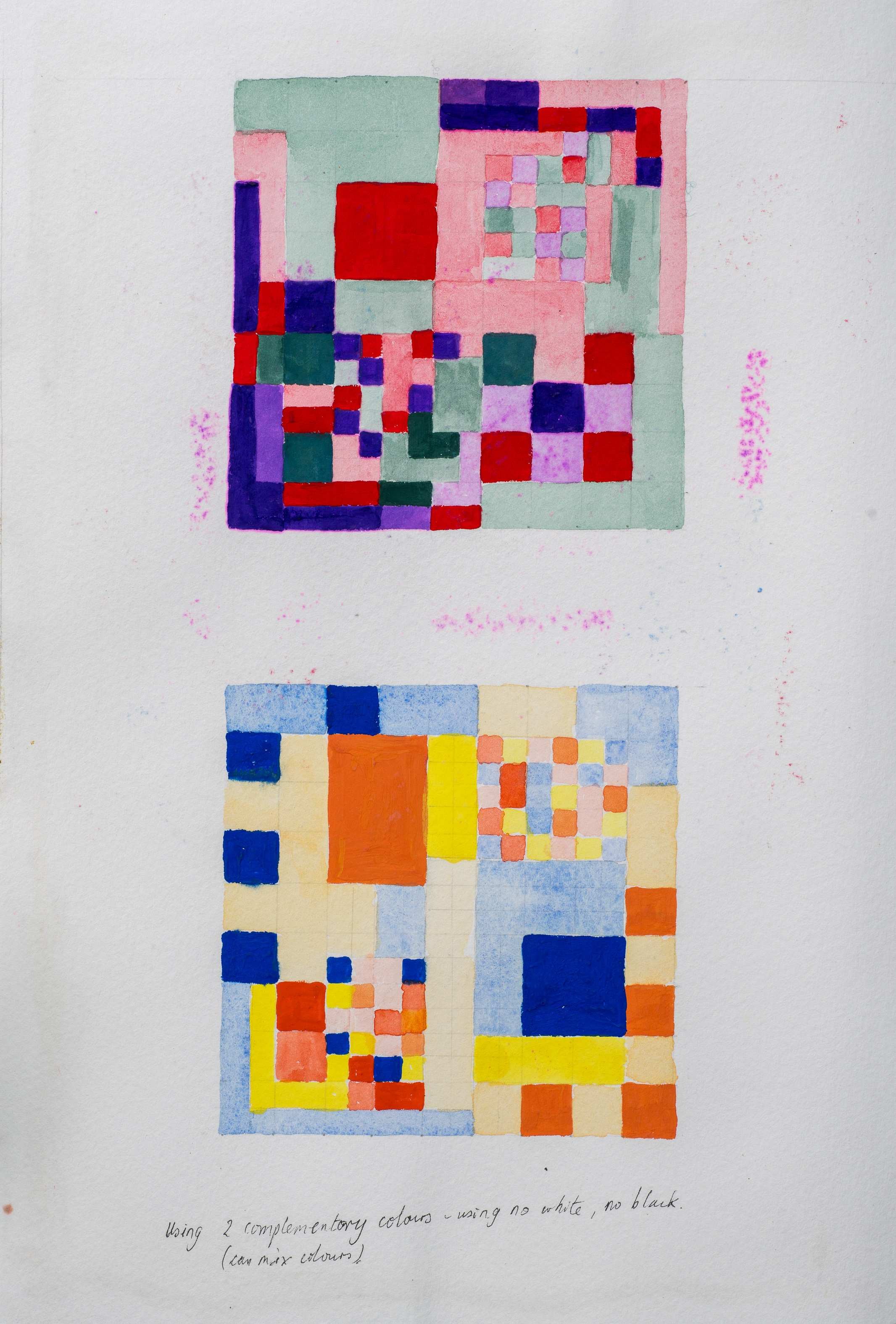 Using two complementary colours and no blacks — painting by Chris Brock