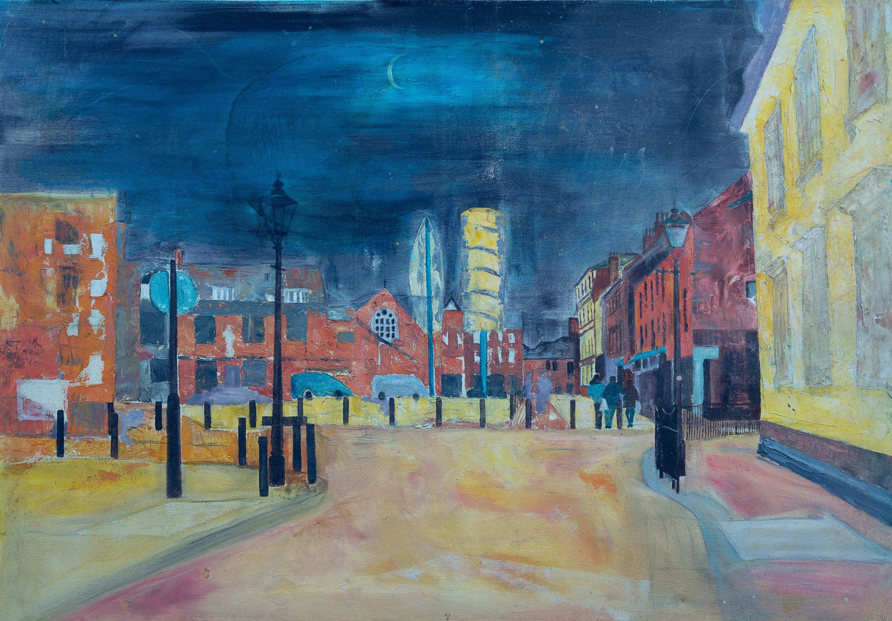 Marketplace, Hull — painting by Chris Brock