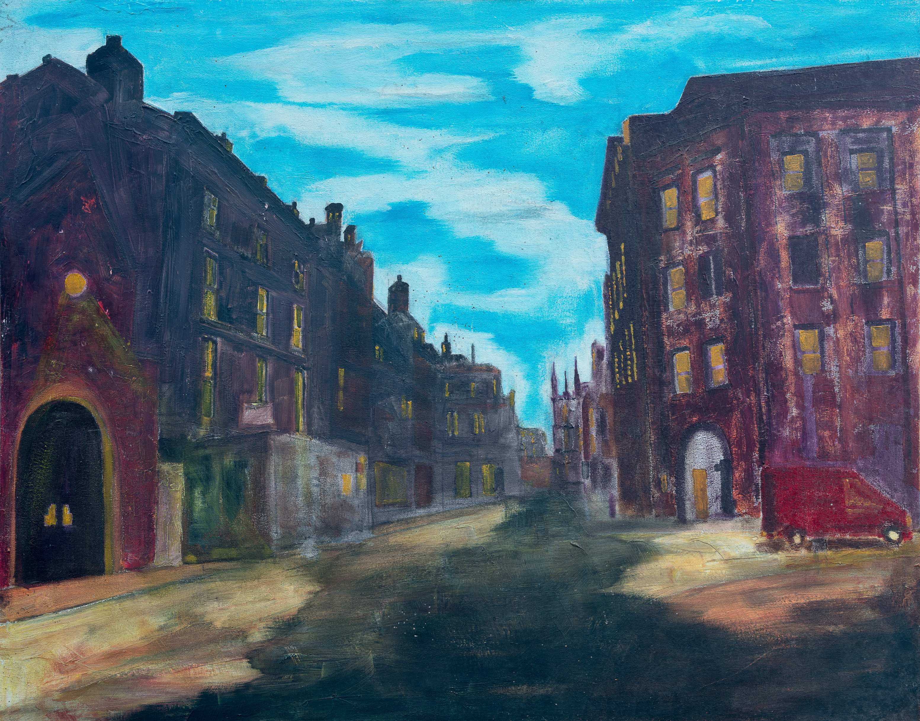Carr Lane, Hull — painting by Chris Brock