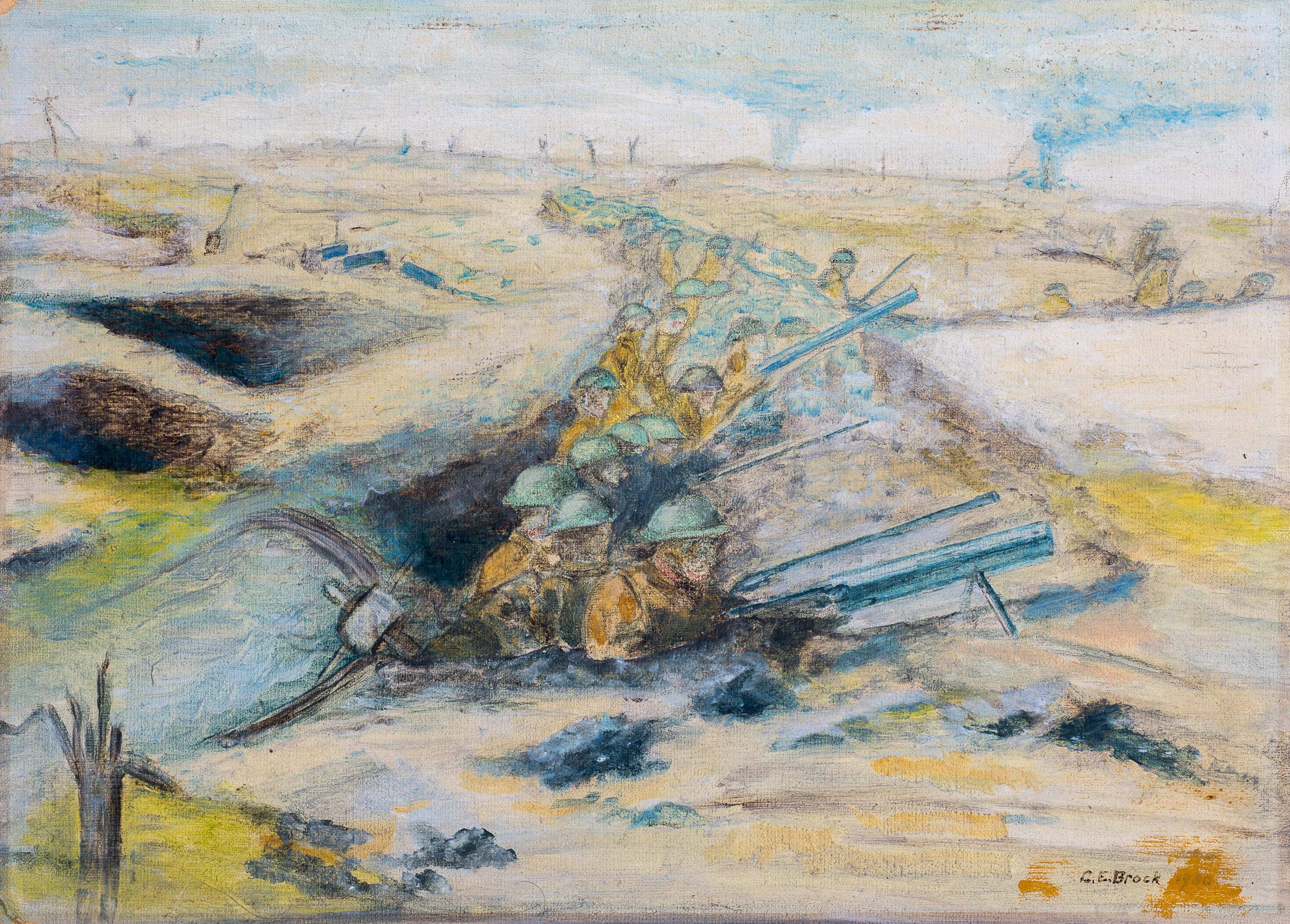 1914–18 Trenches — painting by Chris Brock