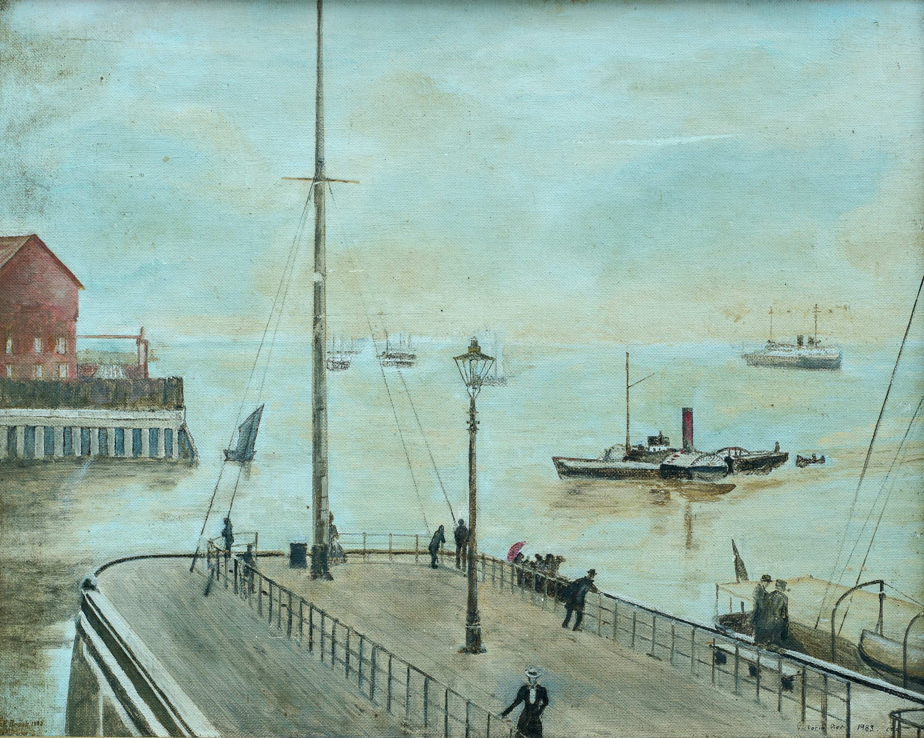 Victoria Pier, Hull — painting by Chris Brock