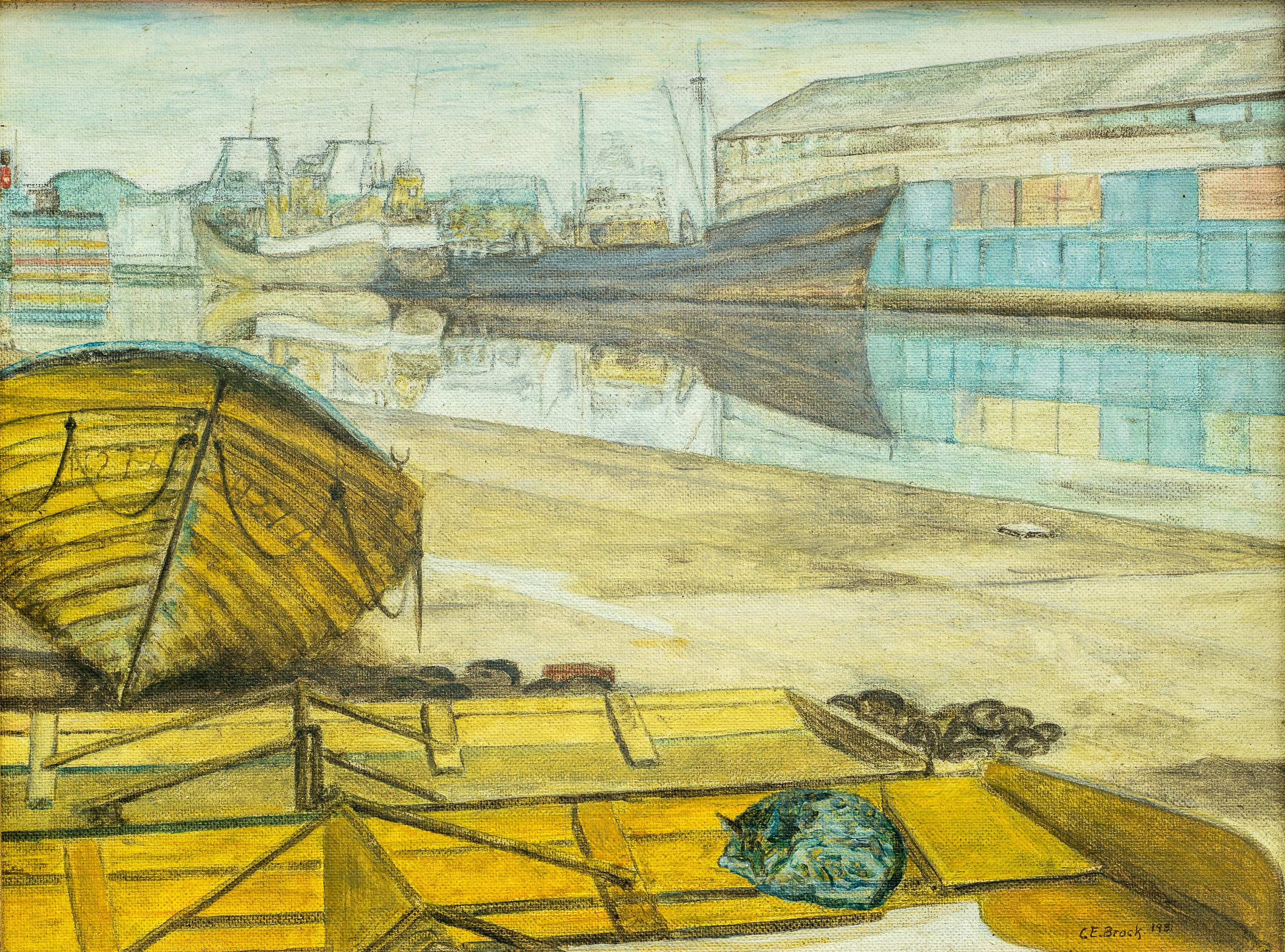 Hull Docks — painting by Chris Brock