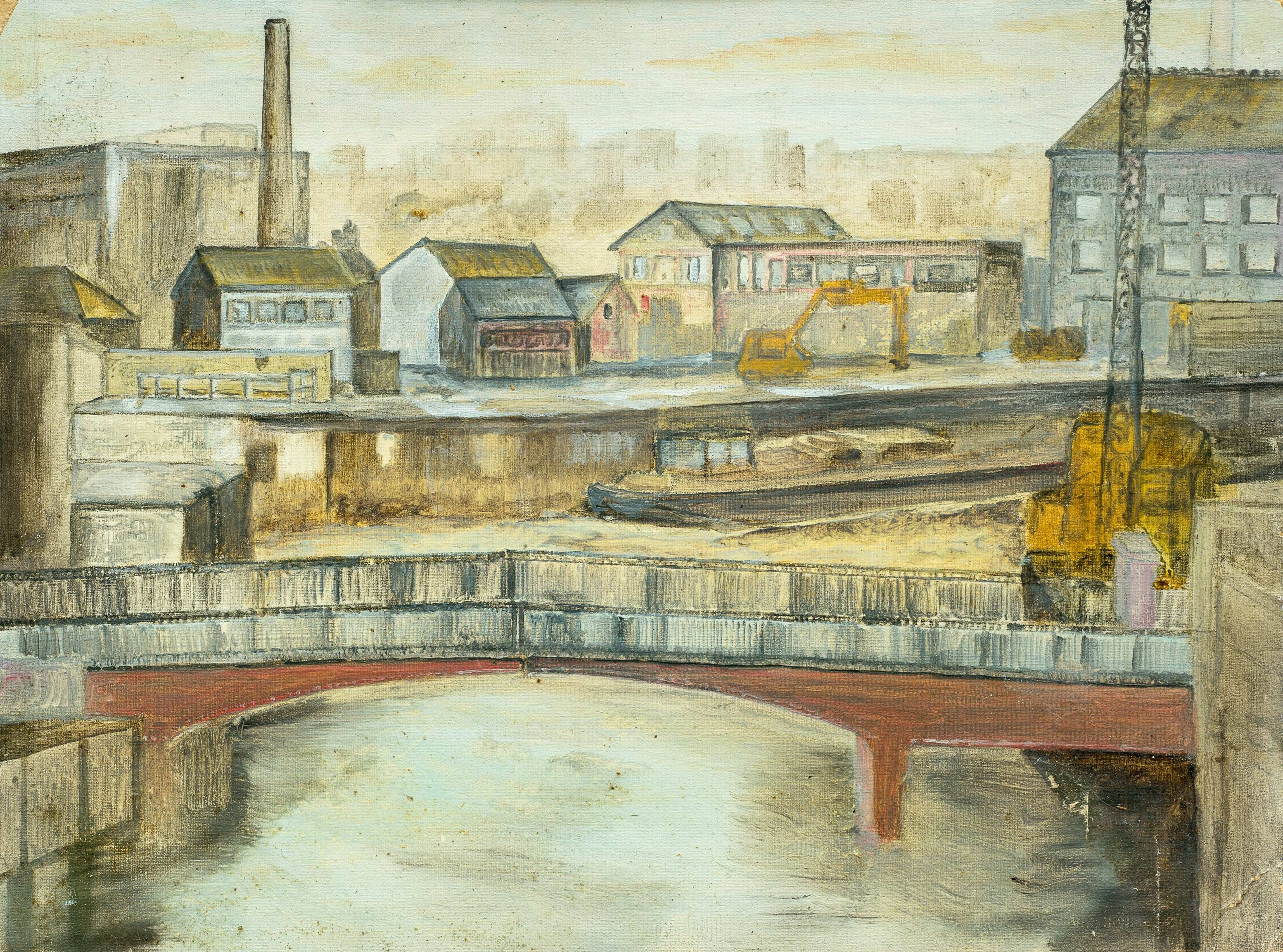 Scott Street Bridge, Hull — painting by Chris Brock