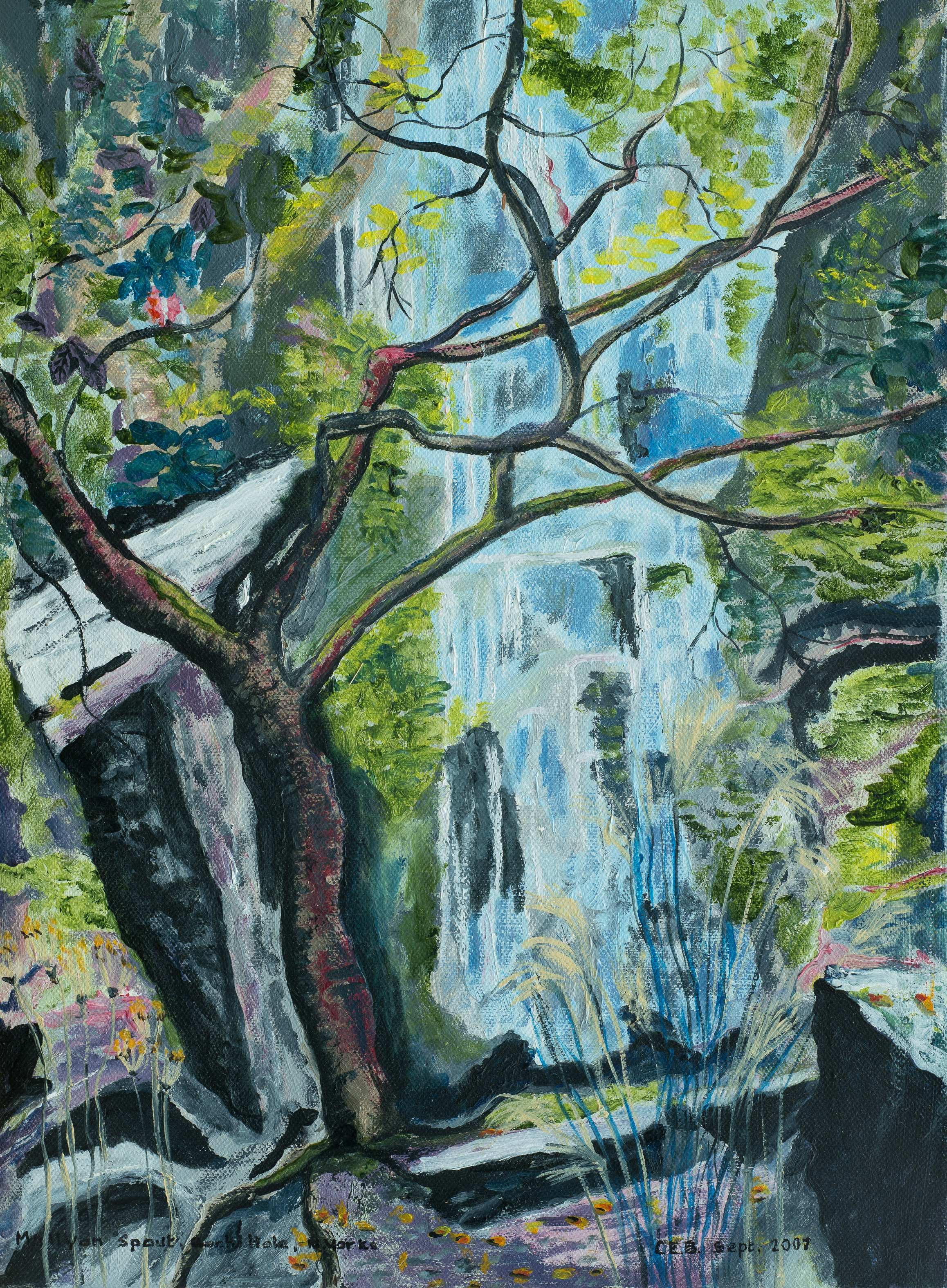 Malyan Spout, Beck Hole, North Yorkshire — painting by Chris Brock