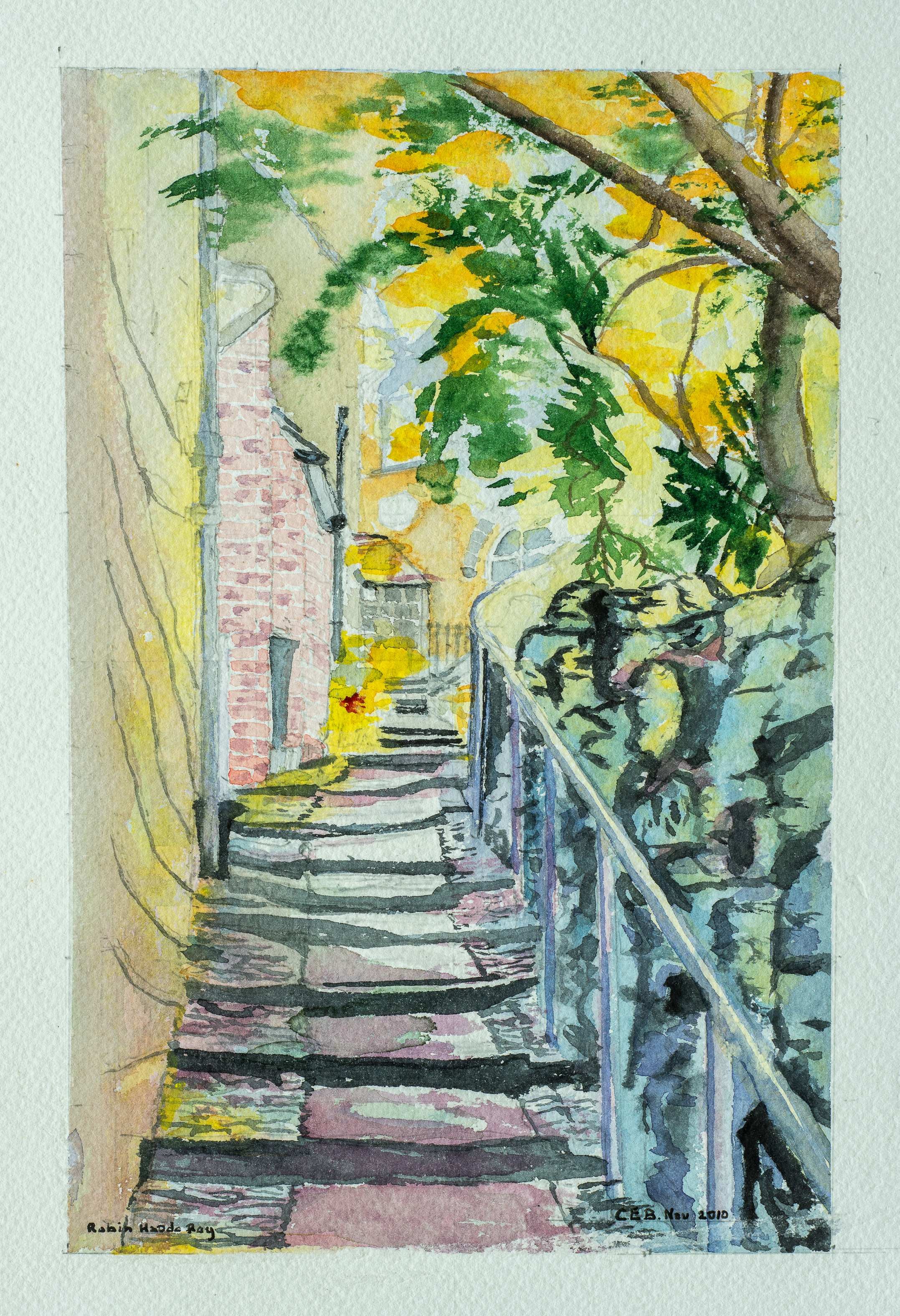 Robin Hoods Bay — painting by Chris Brock