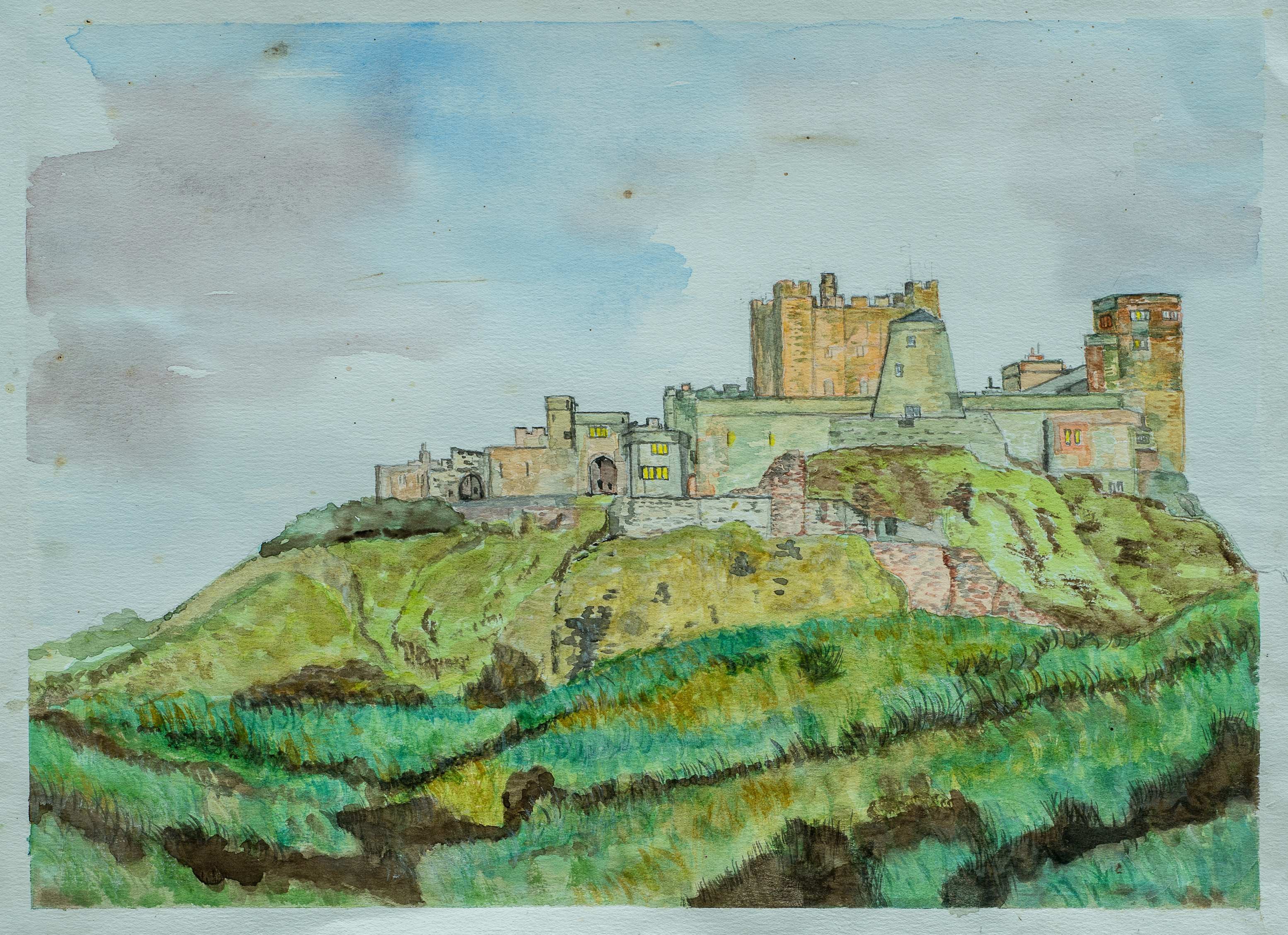 Bamborough Castle — painting by Chris Brock