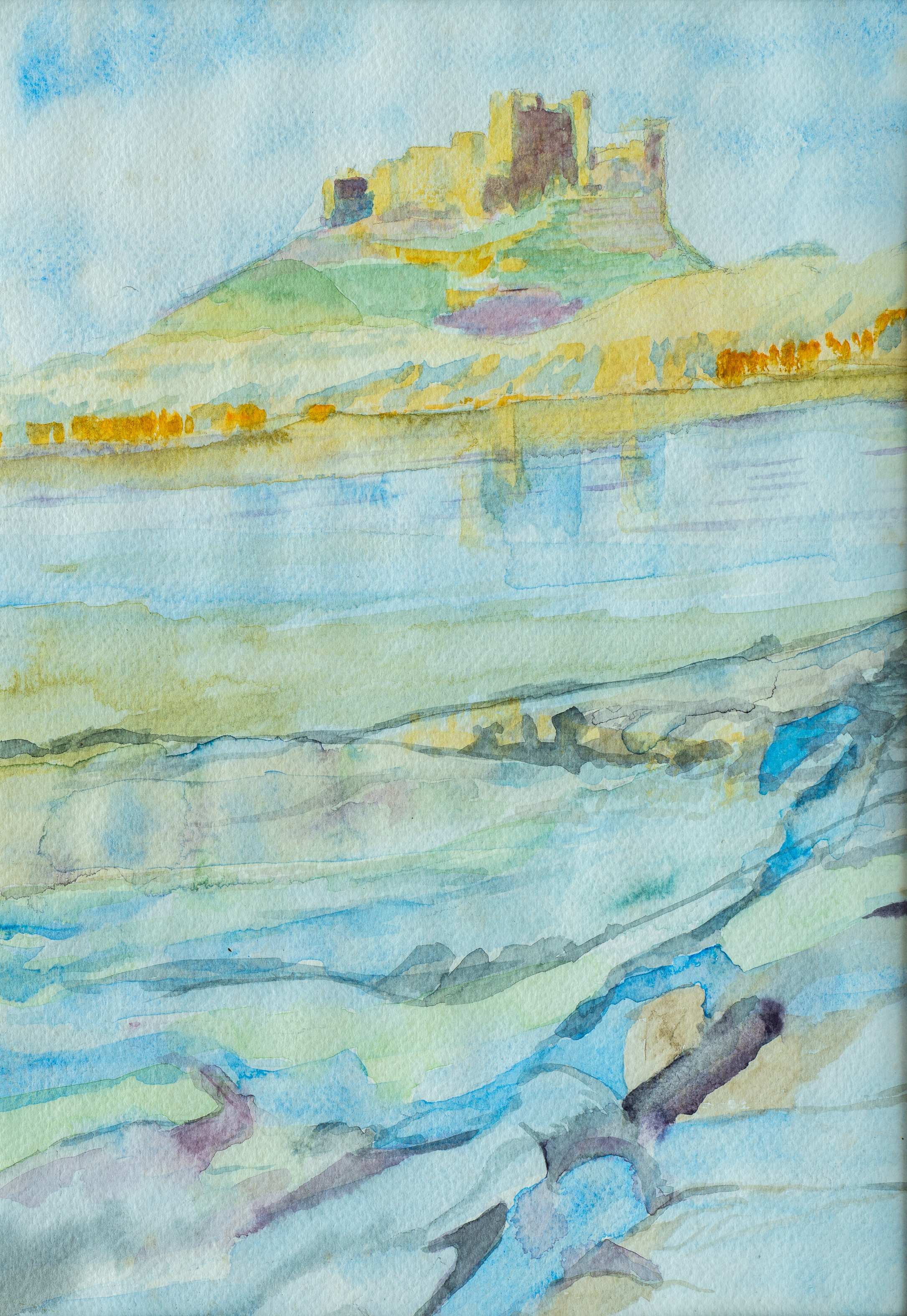 Bamborough Castle — painting by Chris Brock