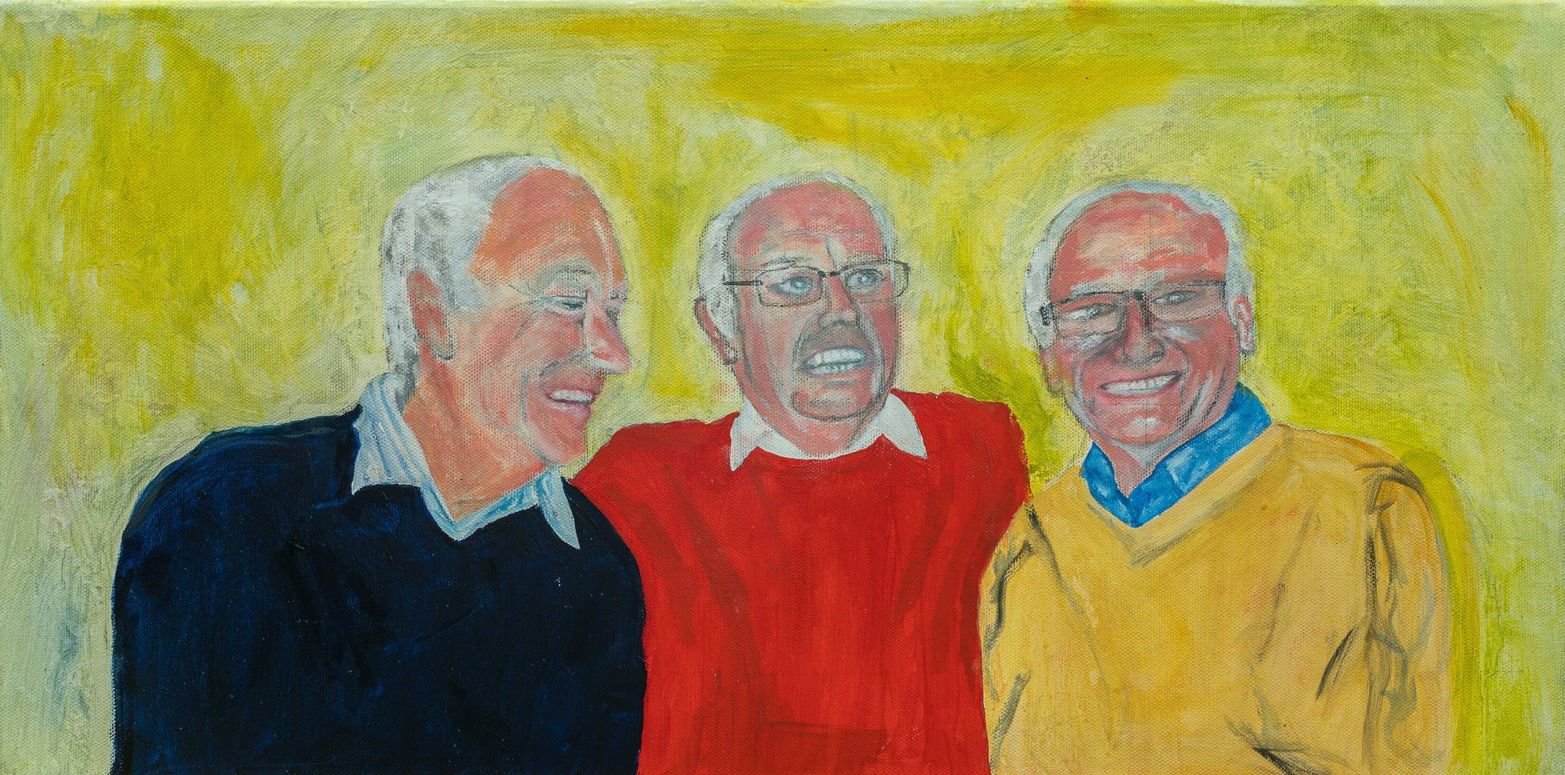 John, Stuart and Chris — painting by Chris Brock