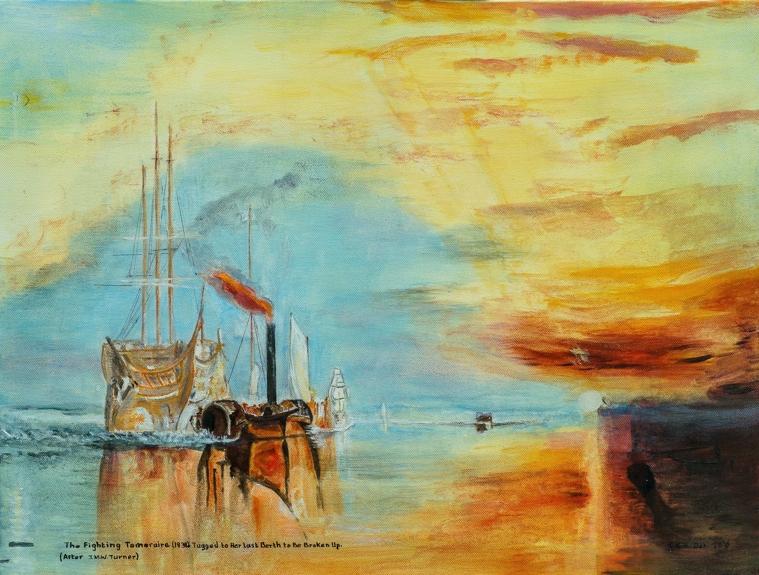 The Fighting Temeraire… after Turner — painting by Chris Brock