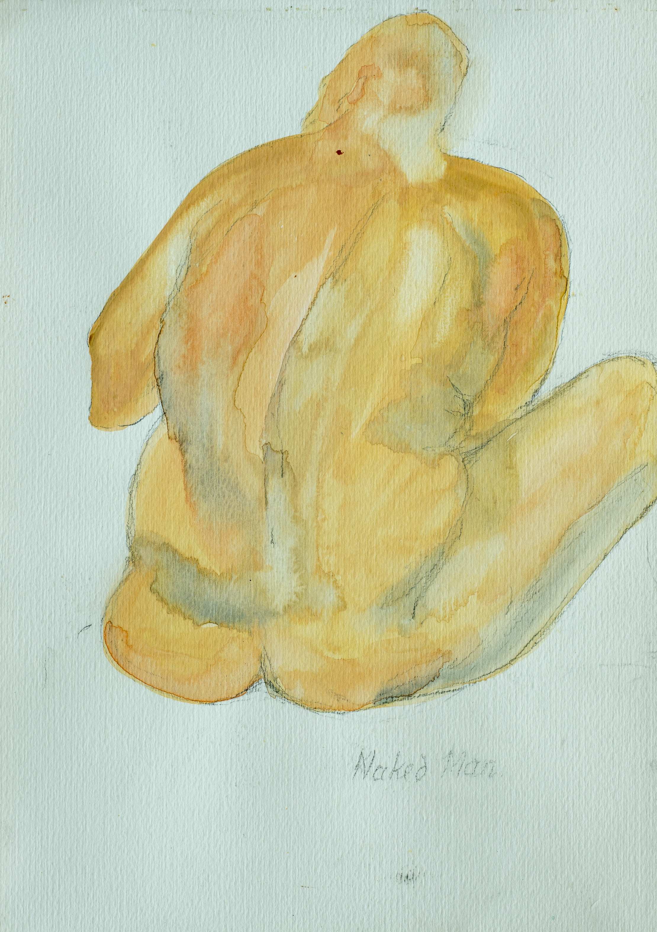 Naked Man, after Lucian Freud — painting by Chris Brock